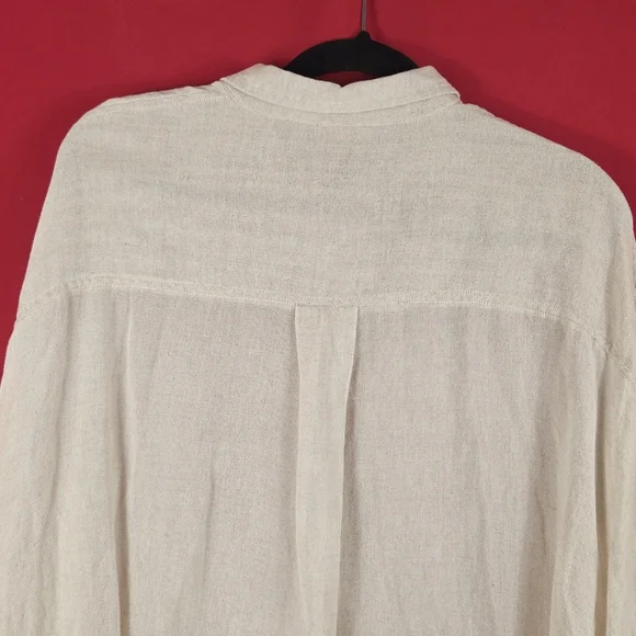POSSE Lula Shirt - Natural Oversized Button Down Womens Lagenlook - Picture 7 of 9